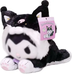1 Pcs Cartoon Plush Stuffed Animal, Lovely Plush Dolls,8 Inch Anime Cute Soft Plush Figure Toy, Soothe Kids Girl Fans Toys Gift Bag Filler Birthday Gift for Kids (Black)