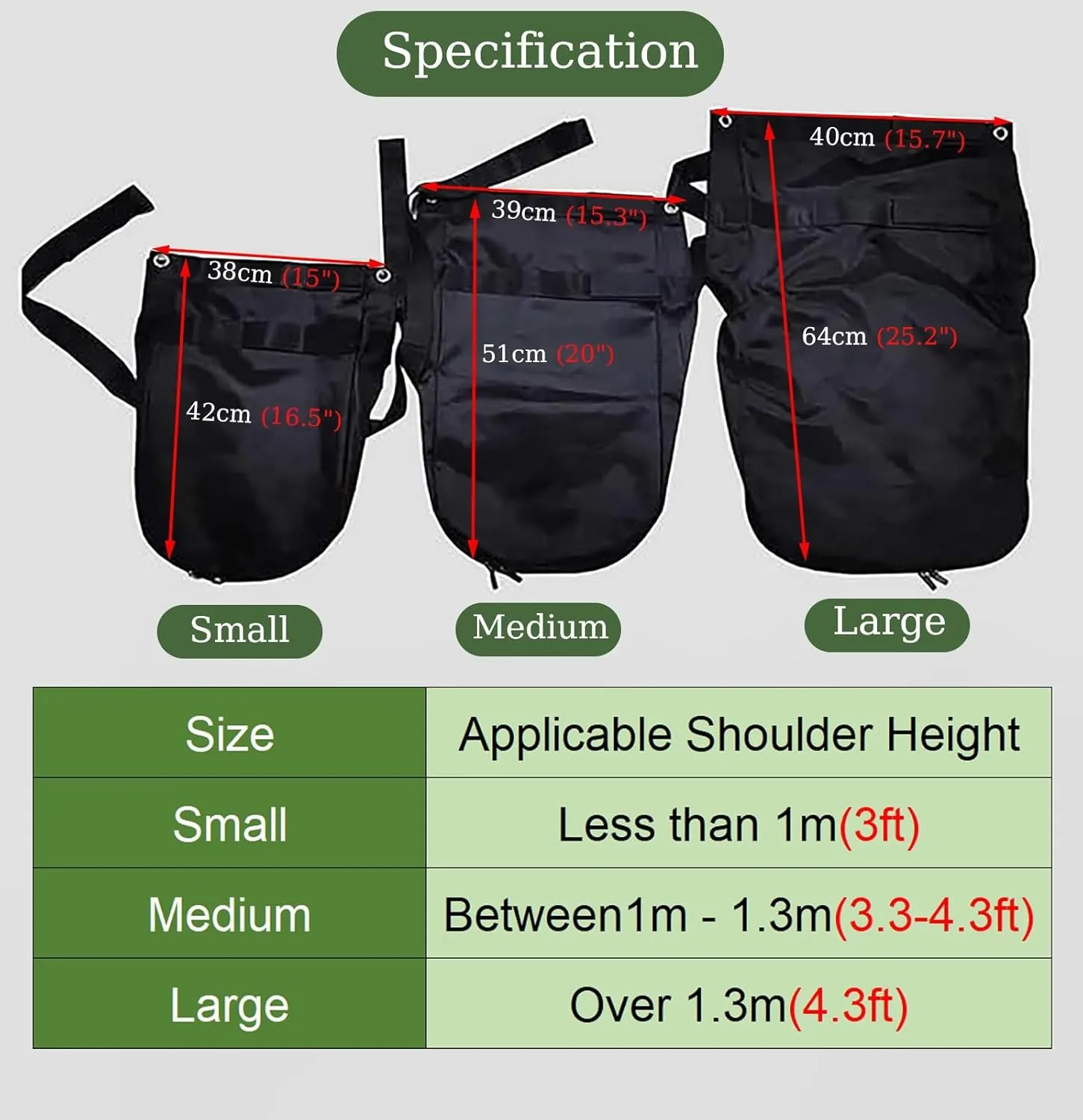 1 to 5 Pack Equine Manure Bag Horse Diaper, Reusable Equine Muck Catcher Bag for Small Medium Large Horse, Riding Area/Barn Pony Poop Container(5Pack,Large)