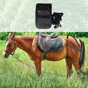 1 to 5 Pack Equine Manure Bag Horse Diaper, Reusable Equine Muck Catcher Bag for Small Medium Large Horse, Riding Area/Barn Pony Poop Container(5Pack,Large)
