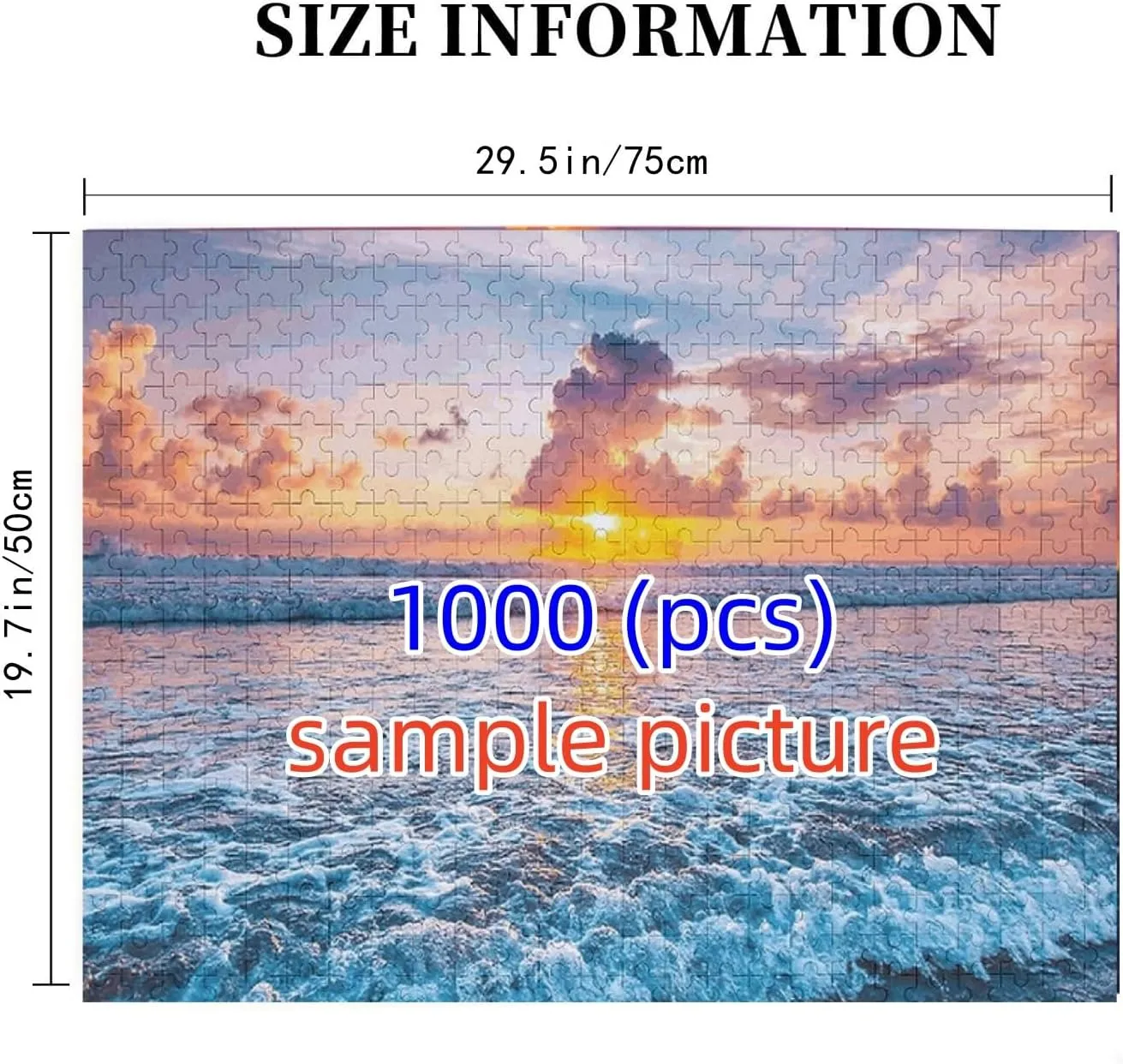 1000 piece puzzle for adults Ocean Turtles underwater fish wooden Children's Toys Outdoor Games Cartoon Puzzles, Educational Intellectual 29.5'' x 19.6''