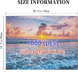 1000 piece puzzle for adults Ocean Turtles underwater fish wooden Children's Toys Outdoor Games Cartoon Puzzles, Educational Intellectual 29.5'' x 19.6''