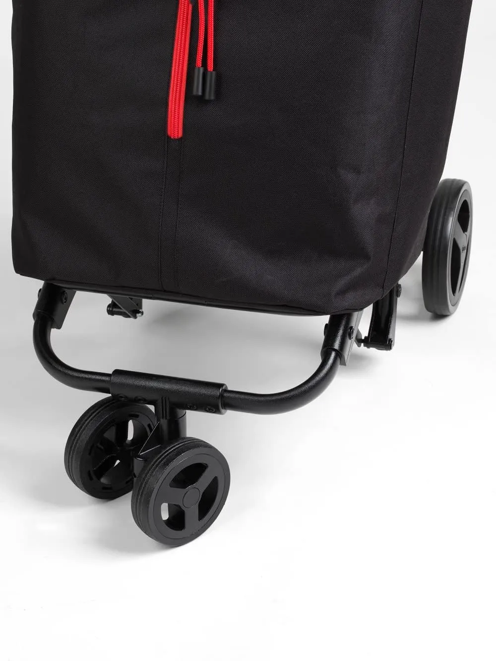 102716 Shopping Trolley New Twin 4 Wheels; Polyester Bag with Drawstring Closure, 4 Wheels Allow Easy Transport, Blue