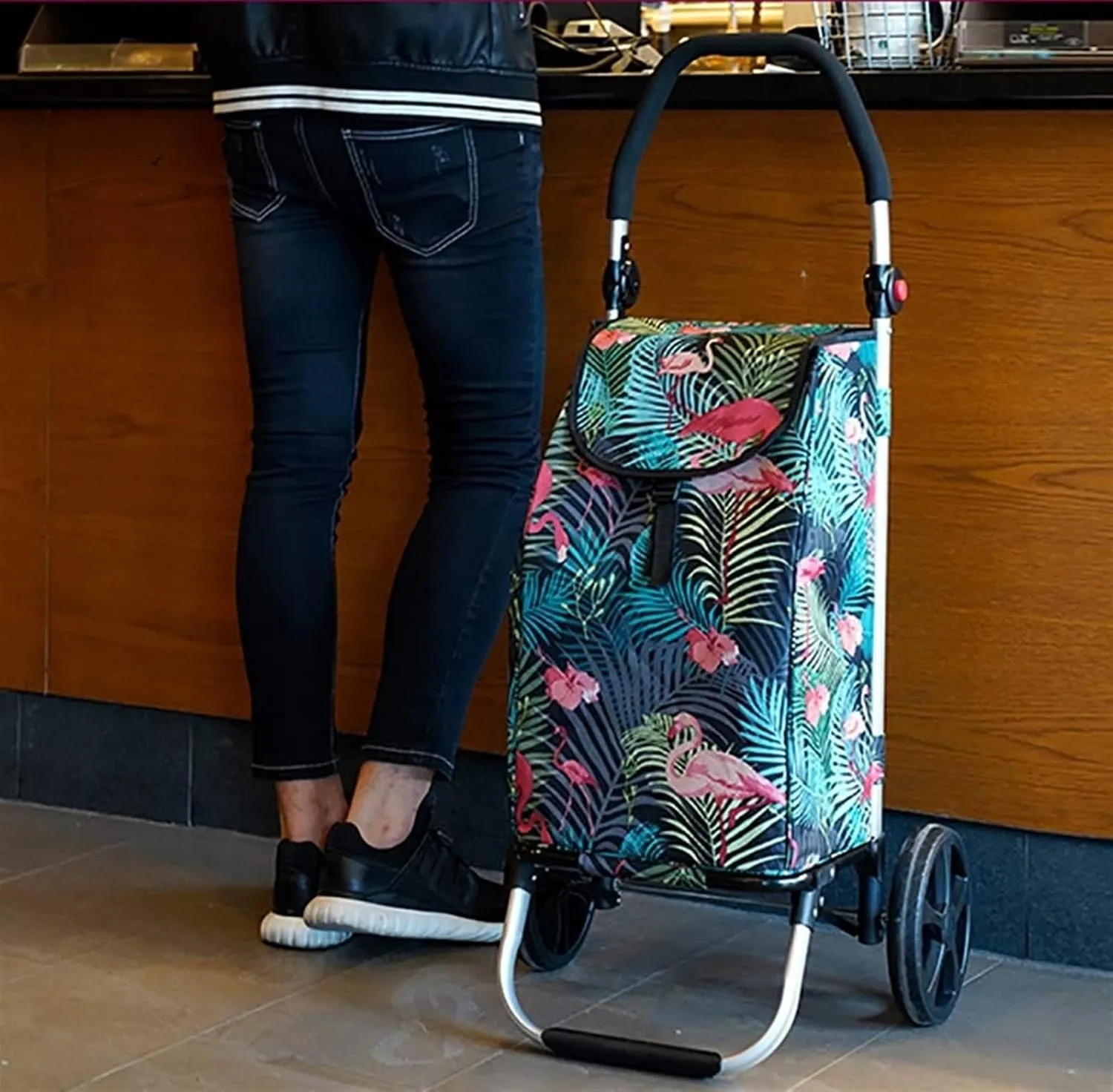 1/2PCS Replacement Bag for Folding Shopping Hand Cart - 44L Large Capacity Replacement Bag for Shopping Trolley Portable Waterproof Oxford Cloth Shopping Trolley Bag Trolley Replacement Bag