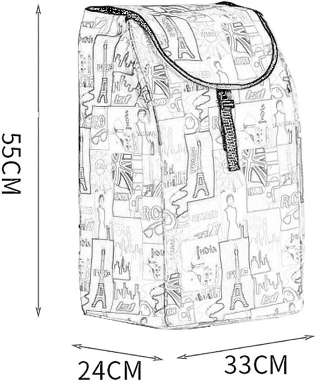1/2PCS Replacement Bag for Folding Shopping Hand Cart - 44L Large Capacity Replacement Bag for Shopping Trolley Portable Waterproof Oxford Cloth Shopping Trolley Bag Trolley Replacement Bag