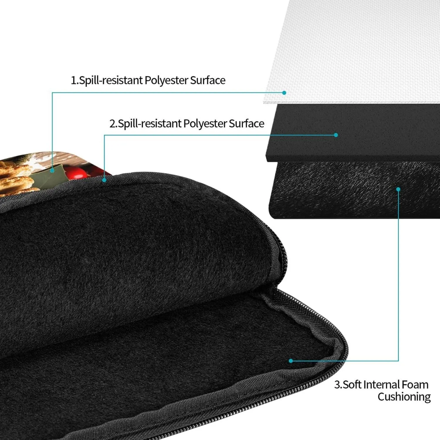 13 Inch Laptop Sleeve Bag Waterproof Shockproof Laptop Case Bag Christmas Tea Time Computer Skin Bags Lightweight Tablet Carrying Case