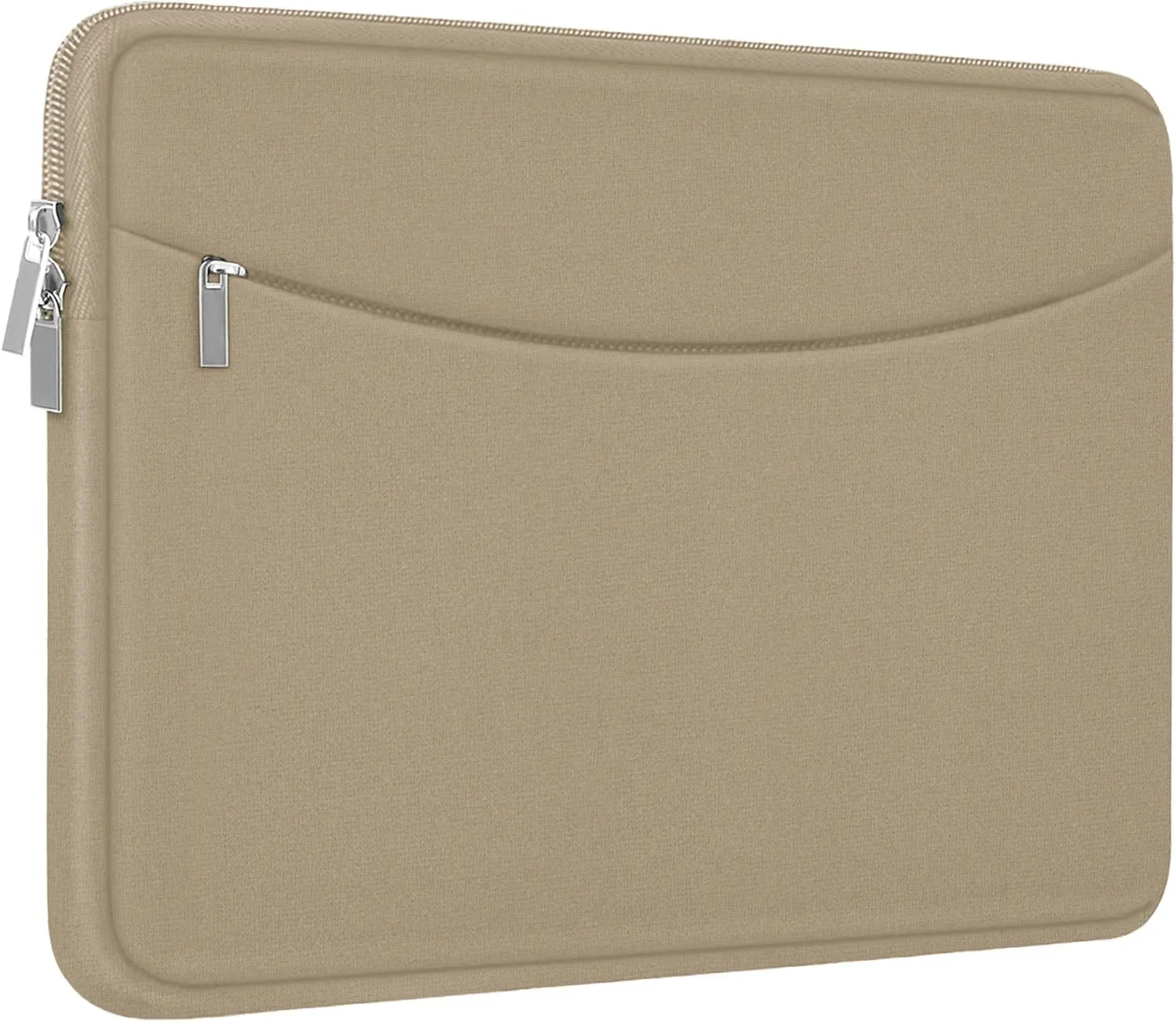 14 inch Laptop Case, Shockproof Protective Laptop Cover Briefcase Carrying Computer Bag with Accessory Pocket Portable Computer Sleeve for 14" MacBook, HP, Dell, Lenovo, Acer, Khaki