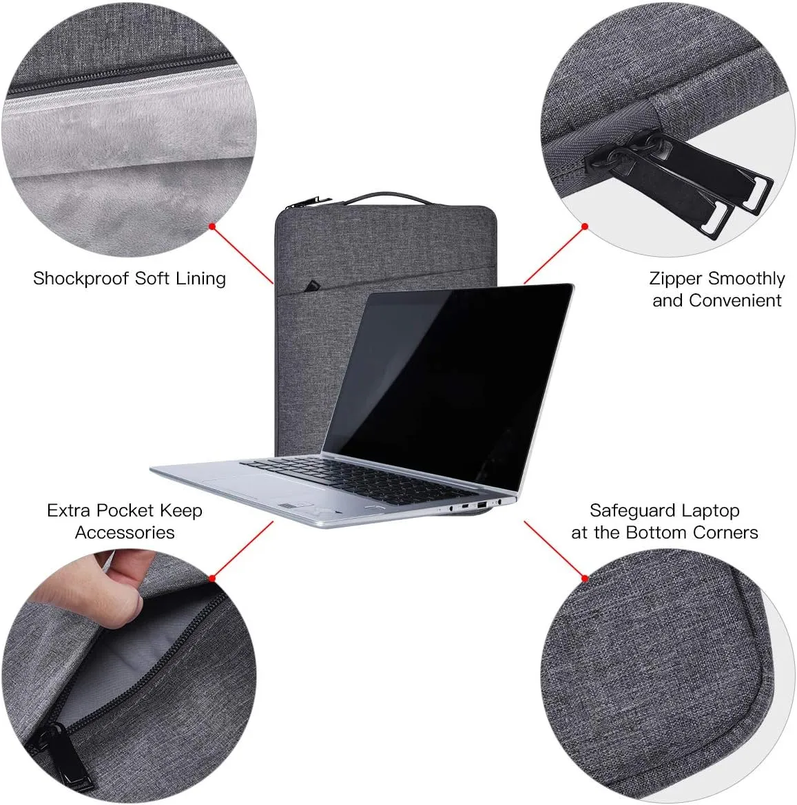 17 17.3 Inch Laptop Sleeve Case Bag for ASUS VivoBook Pro 17/ASUS TUF/ROG 17.3, HP Pavilion 17/ HP Envy, Dell Inspiron 17, Notebook Ultrabook Case(Space Grey)