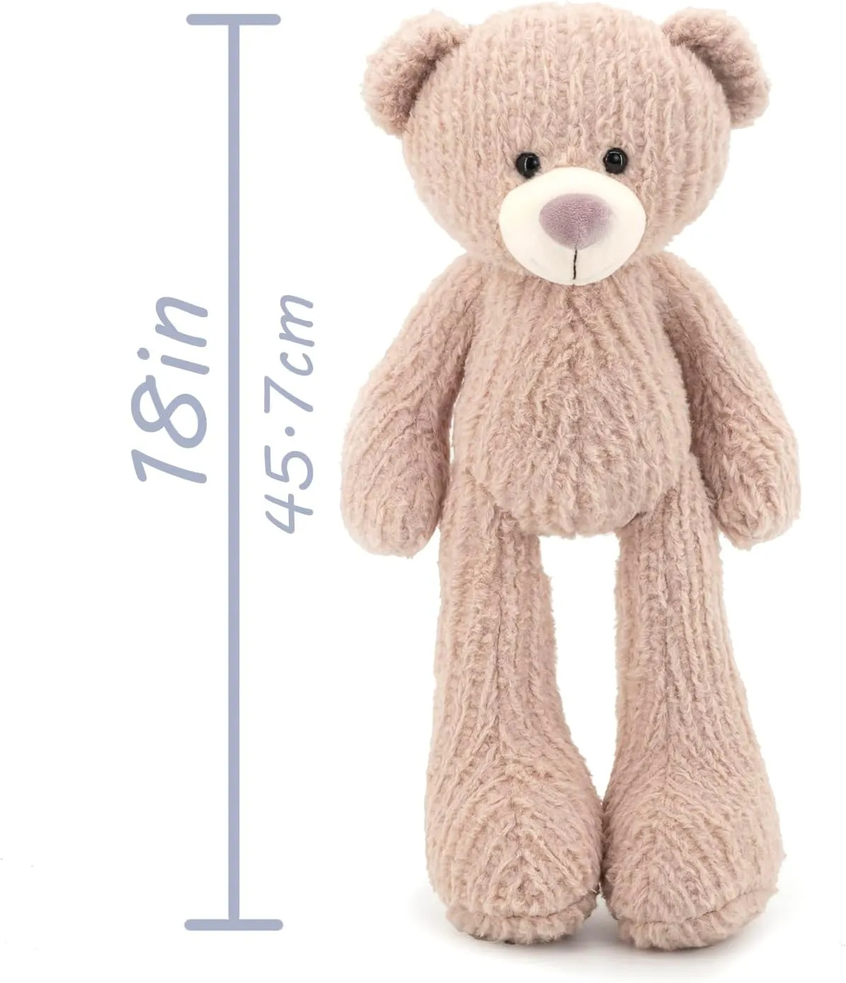 18" Pink Bear Stuffed Animals for Boys and Girls,Soft and Adorable Stuffed Bear Plush Toys for Newborn Babies,Cuddly Stuffed Bear for Kids,Great Gifts on Birthday,Christmas