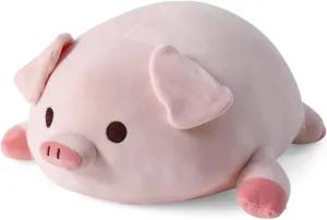 19.6" Weighted Stuffed Animal, Cute Pig Weighted Plush Toy for Kids and Adults,Anxiety Gift Soft Piggy Pillow, Round Eyes