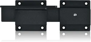 1Pack Flip Gate Latch Lock with Padlock Hole, 3.5mm Aluminum Alloy Door Latch for Outdoor Wooden Fence, Swing Open Gate, Double Gate, Barn Door, Shed, Vinyl Fence, Yard, Black