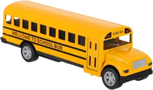 1Pc Bus Model Alloy Pull Back Vehicle for Compact for Hands Smooth Surface Material for Fun Playtime