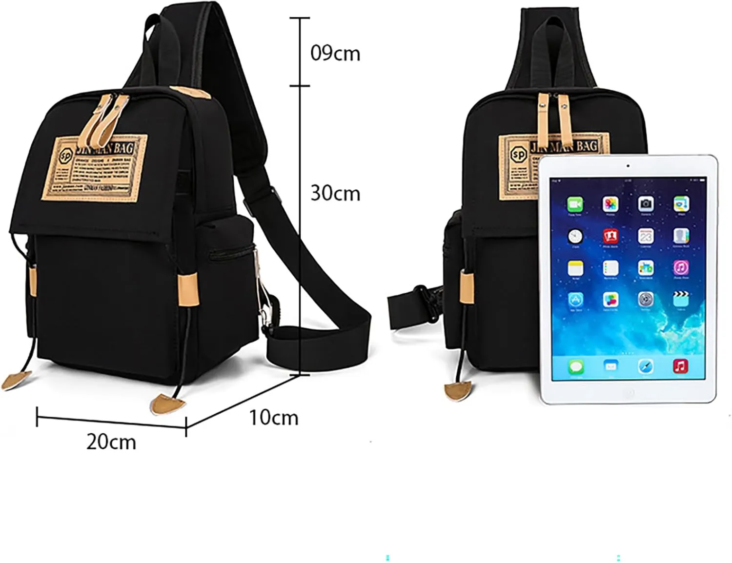 1PC Waterproof Sling Bag Korean Style, Crossbody Messenger Pouch Bag Waist and Chest Men and Women