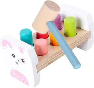 1Set Adorable Rabbit Hammering for Early Education Learning for Safe and Lightweight for Home School and