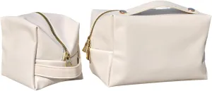 2 Pack Breast Pump Bag, Diaper Bags for Working Mom, Pumping Bags Breastmilk Storage bag, Handbag Waterproof Makeup Bag Set, Portable Toiletry Cosmetic Bag for Women Pouch