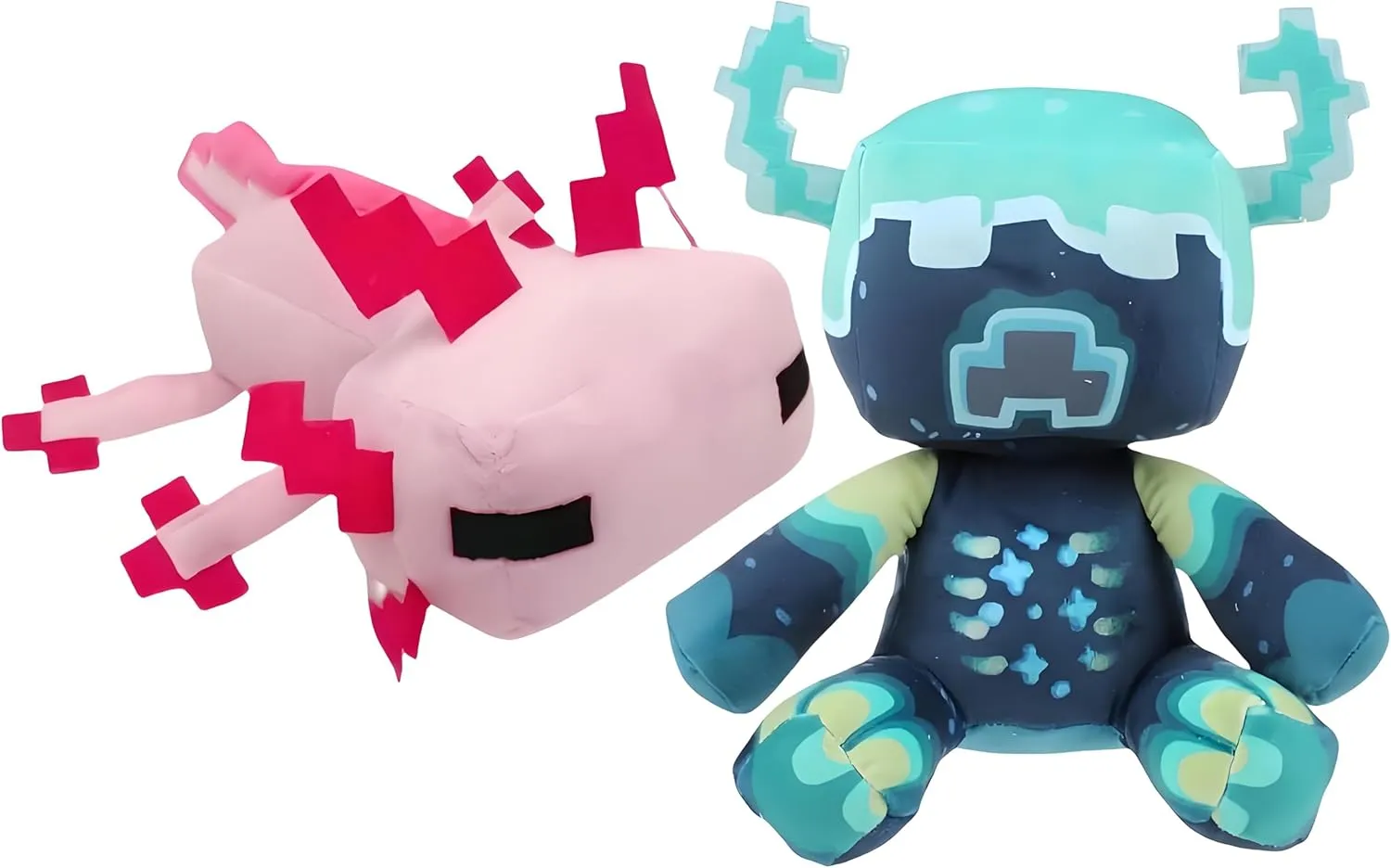 2-Pack-Game Plush，10-inch Warden ，12-inch Axolotl Toy ，Stuffed Animals Toys for Boys 6-8 Great Choice for Soft Pillow Decorations, Kids Birthday Parties
