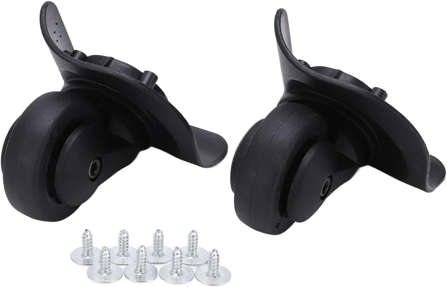 2 Pair Luggage Wheels Replacement, Travel Suitcase Caster Repair Kits with Screw Universal Suitcase Replacement Left Right Caster Wheels