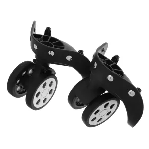 2 Pairs Durable Luggage Wheel Repair Kit of Attachables for Travel Bags Trolley Cases Easy Installation Construction for Frequent Travelers