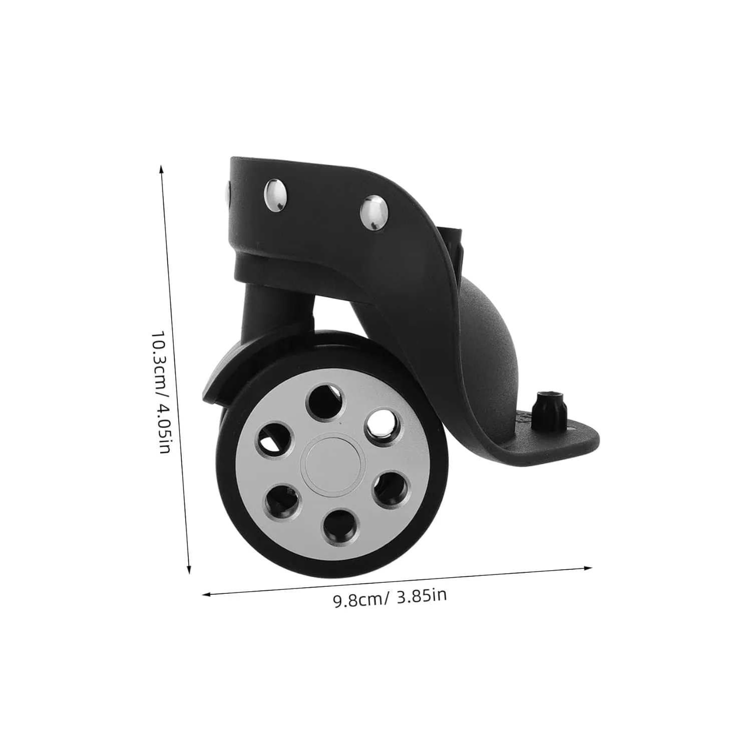 2 Pairs Durable Luggage Wheel Repair Kit of Attachables for Travel Bags Trolley Cases Easy Installation Construction for Frequent Travelers