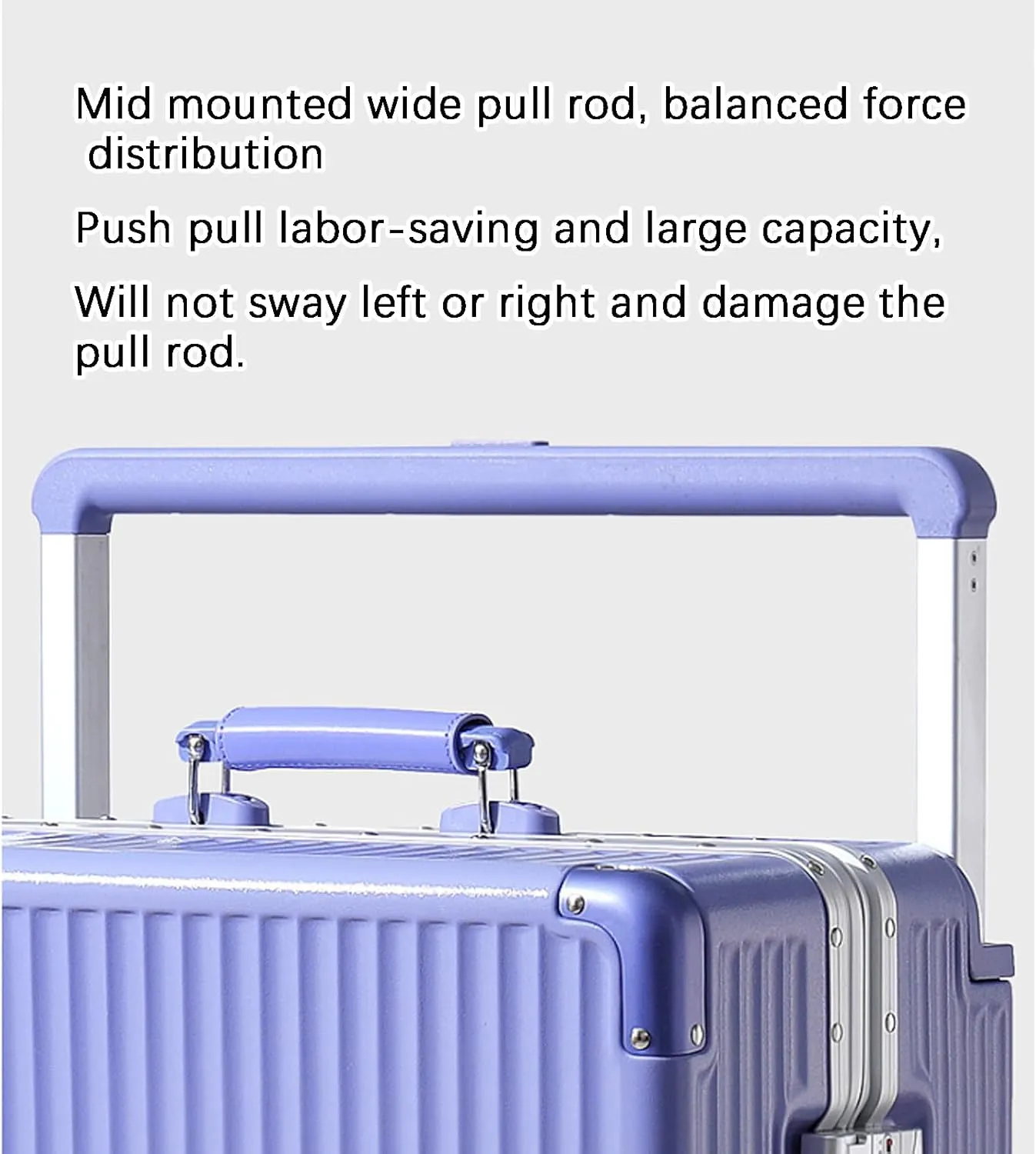 20 inch Cabin Suitcase Aluminum Frame Suitcase Cabin Luggage Silent Spinner Wheel Wide Trolley Suitcase Trolley Suitcase Men,White,L