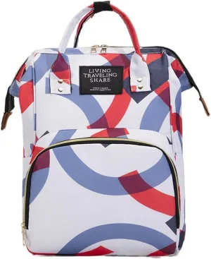 24L Unsex Diaper Backpack Bag Mommy Bag, Large Capacity Heavy Duty Fashionable Multi-functional Painting Backpack, Travel Essentials Baby Tote, Stroller Straps & Pacifier Case - Unisex