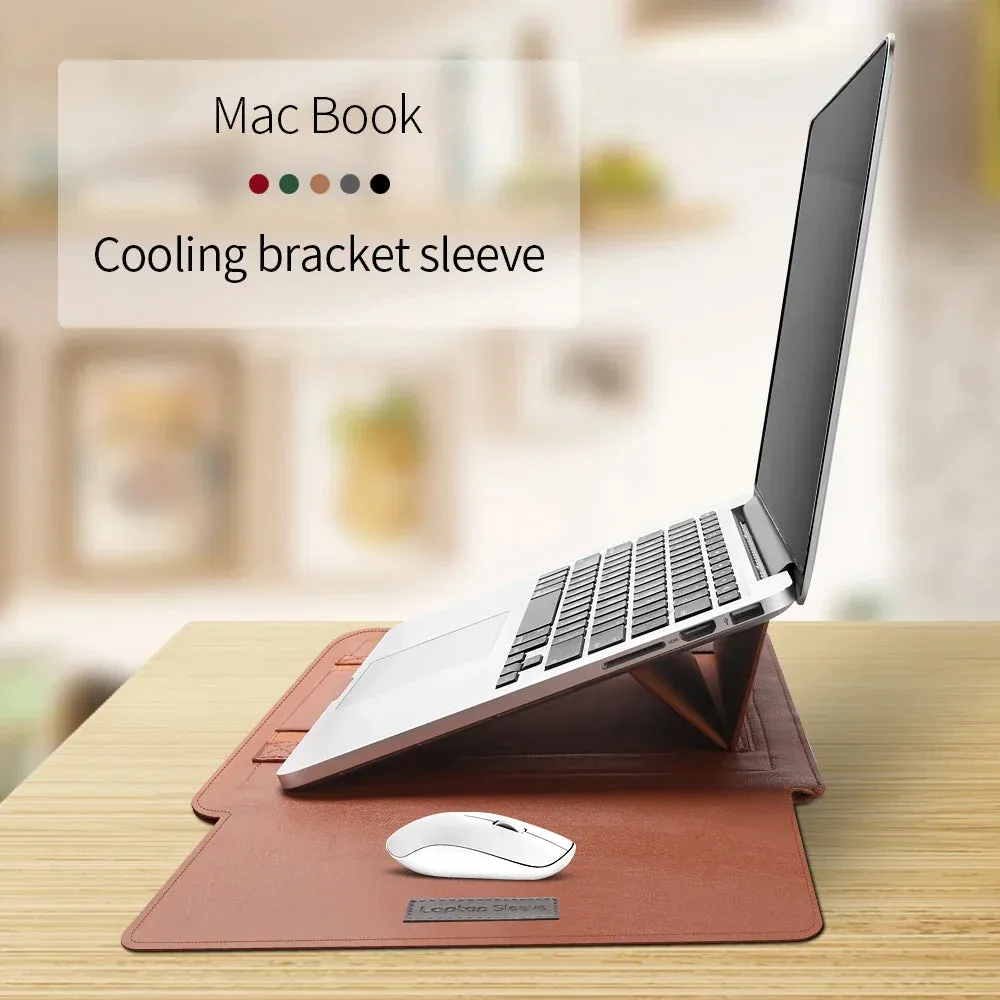 2pcs Laptop Sleeve Case for Hp Dell Zenbook Macbook Air Pro 13 15.6 Inch Shockproof Notebook Bag