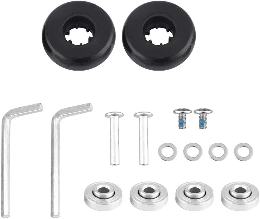 2pcs Luggage Suitcase Replacement Wheels for Trolley Case Wheels, Travel Bags Caster Inline Roller Skating Roller Replacement Axles Wrench Bearing OD 40/45/50/70mm