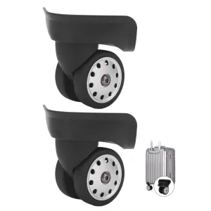 2Pcs Suitcase Casters Luggage Porous Wheels Black Swivels Wheel Replacement Lockbox Spinners Wheel Travel Customs Box Repair Parts (Black)
