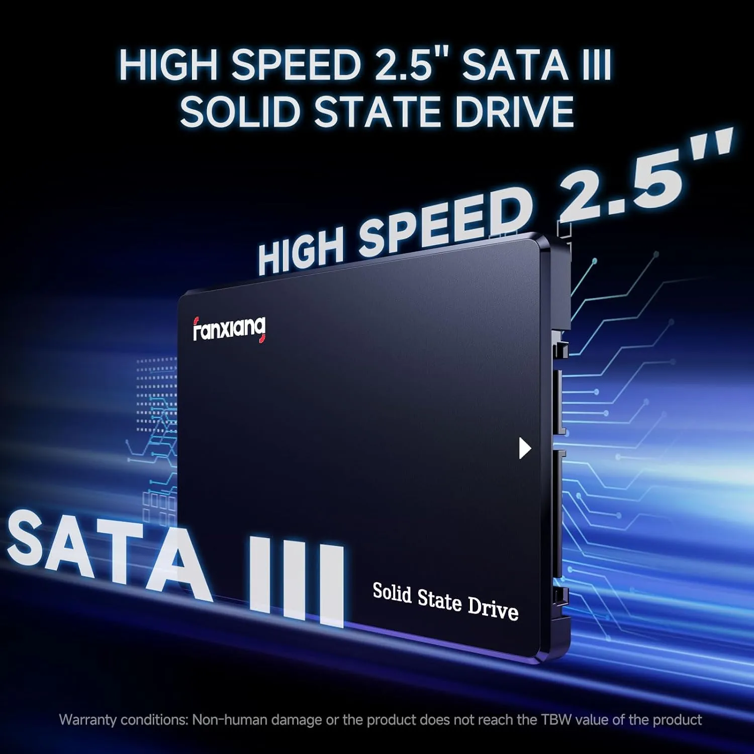 2TB SATA SSD 2.5'' SSD SATA III 6 Gb/s Internal Solid State Drive Up to 560 MB/s 3D NAND SLC Cache for Laptop and PC Desktop Performance Boost 7mm(0.28″) S101Q