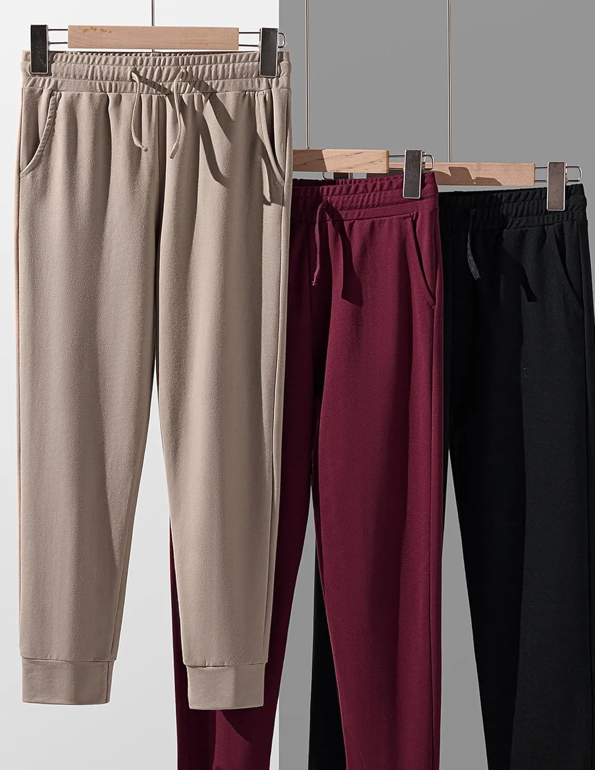 3 Pack Boys Lightweight Jogger Pants, Youth Athletic Sweatpants, Kids Toddlers Clothes Apparel