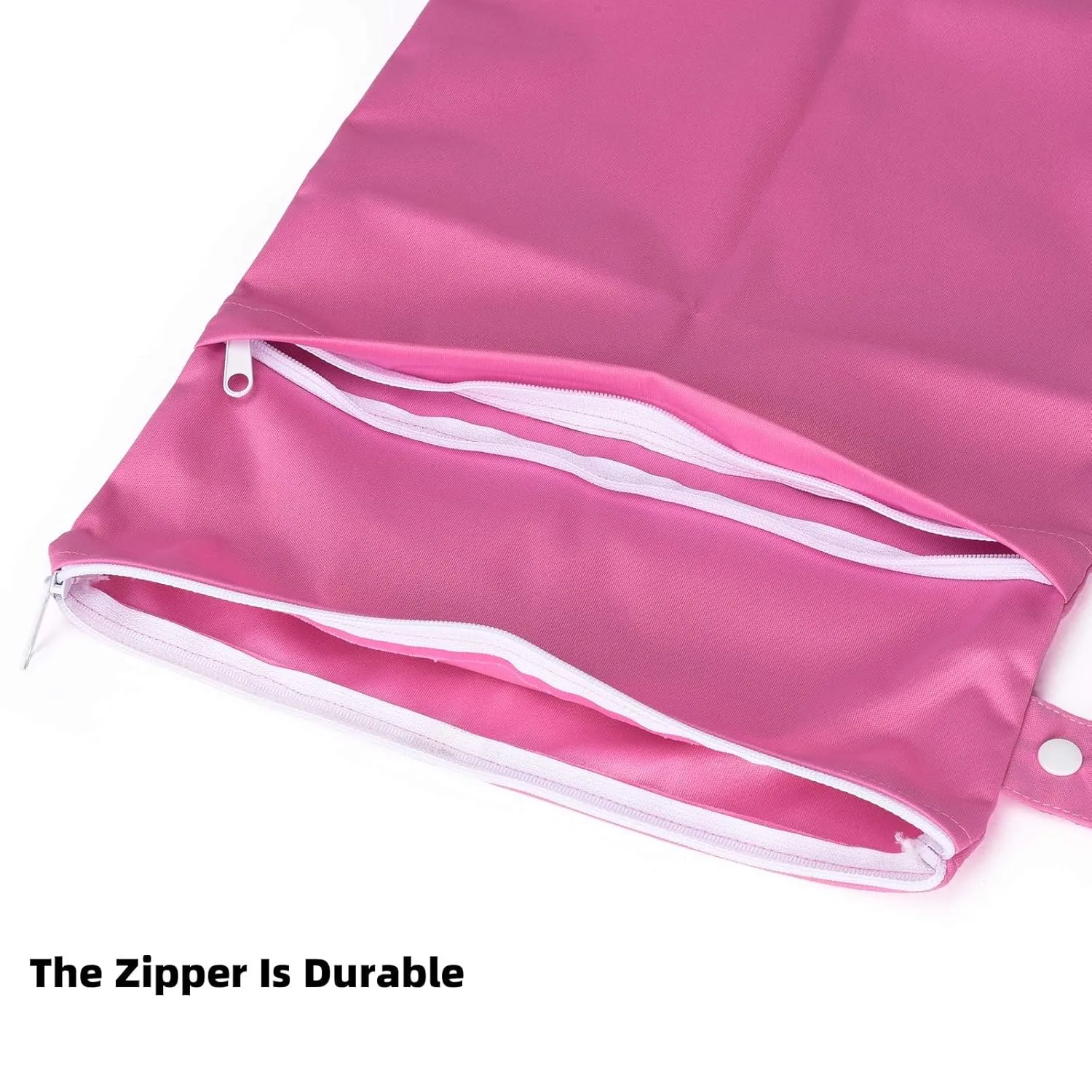 3 Pack Wet Dry Bags for Baby Cloth Diapers,Washable Travel Bags,Beach,Pool,Gym Bag for Swimsuit/Wet Clothes with 2 Pockets (11" x 14.3")-Pink,Grey,Blue