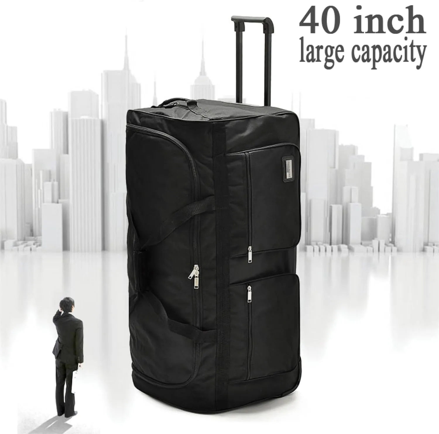 32" 40" Inch Super Large Rolling Luggage Bag Big Trolley Outdoor Travel Bag Canvas Hight 100cm Suitcase Luggage Sets(40 inch)