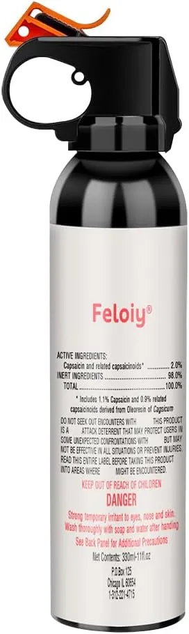 330 ml/11oz Pepper Spray with Ergonomic Grip for Outdoor Camping and Hiking Protection (330ml)