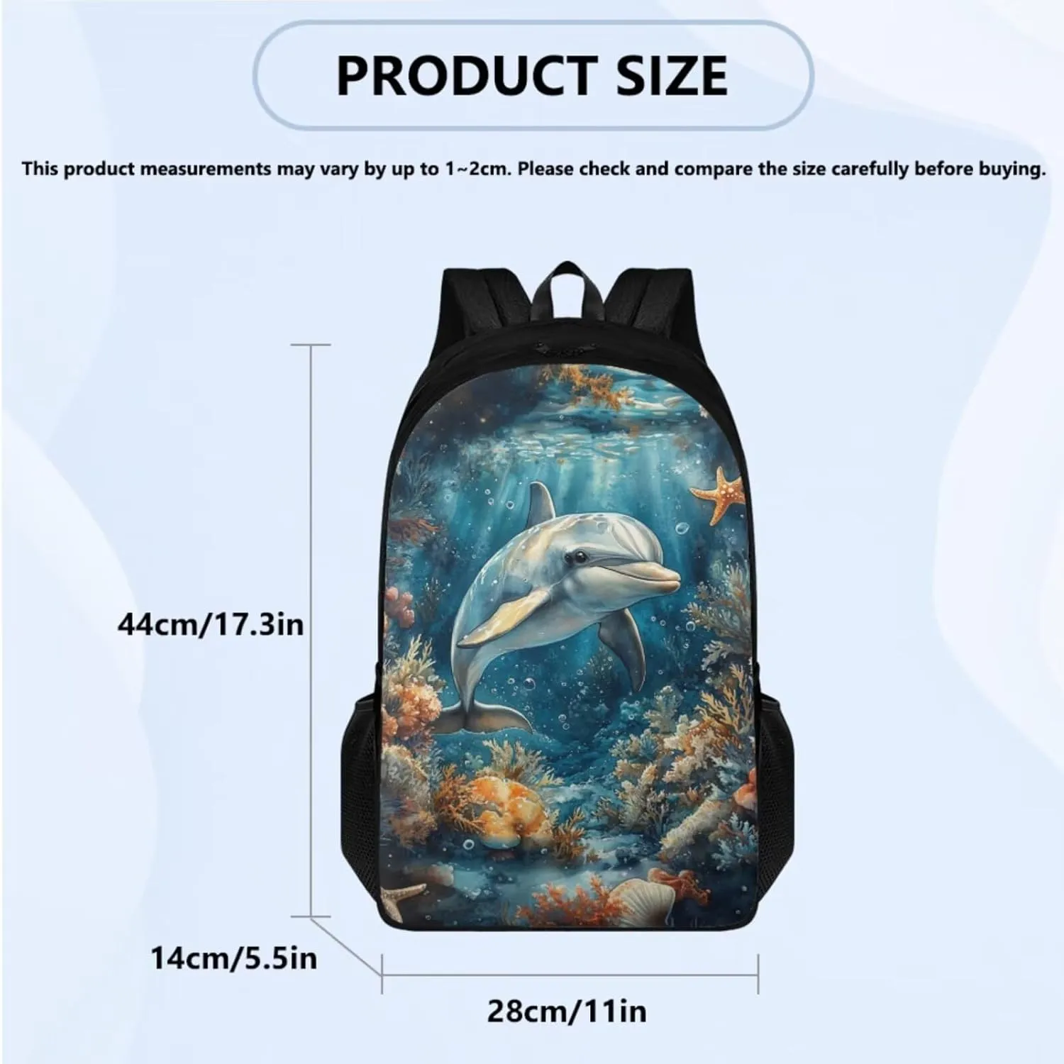 4 Pcs Dolphin Matching Backpack and Lunchbox Set for Girls Lightweight Primary School Bag Set for Toddler Girls Backpack Ages 6-8 with Water Bottle Sleeve Travel Insulated Water Bottle Set