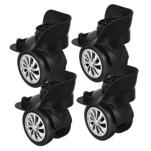 4Pcs Luggage Replacement Wheels Wear Resistant Swivel Wheels for Suitcase Easy DIY Installation Flexible Rotation Quiet Casters for Travel Bags and Trolleys