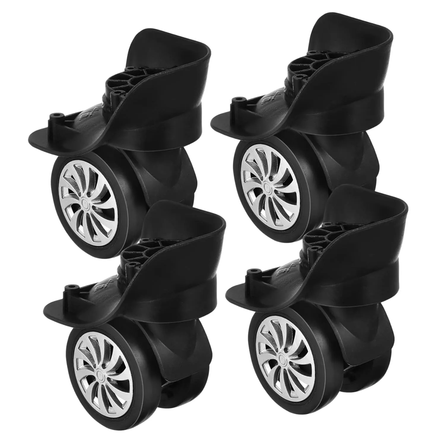 4Pcs Luggage Replacement Wheels Wear Resistant Swivel Wheels for Suitcase Easy DIY Installation Flexible Rotation Quiet Casters for Travel Bags and Trolleys