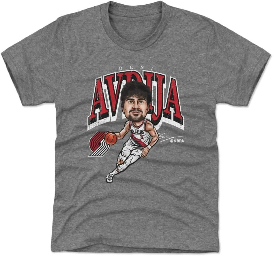 500 LEVEL Deni Avdija Portland Trail Blazers Youth Shirt - Deni Avdija Portland Trail Blazers Cartoon