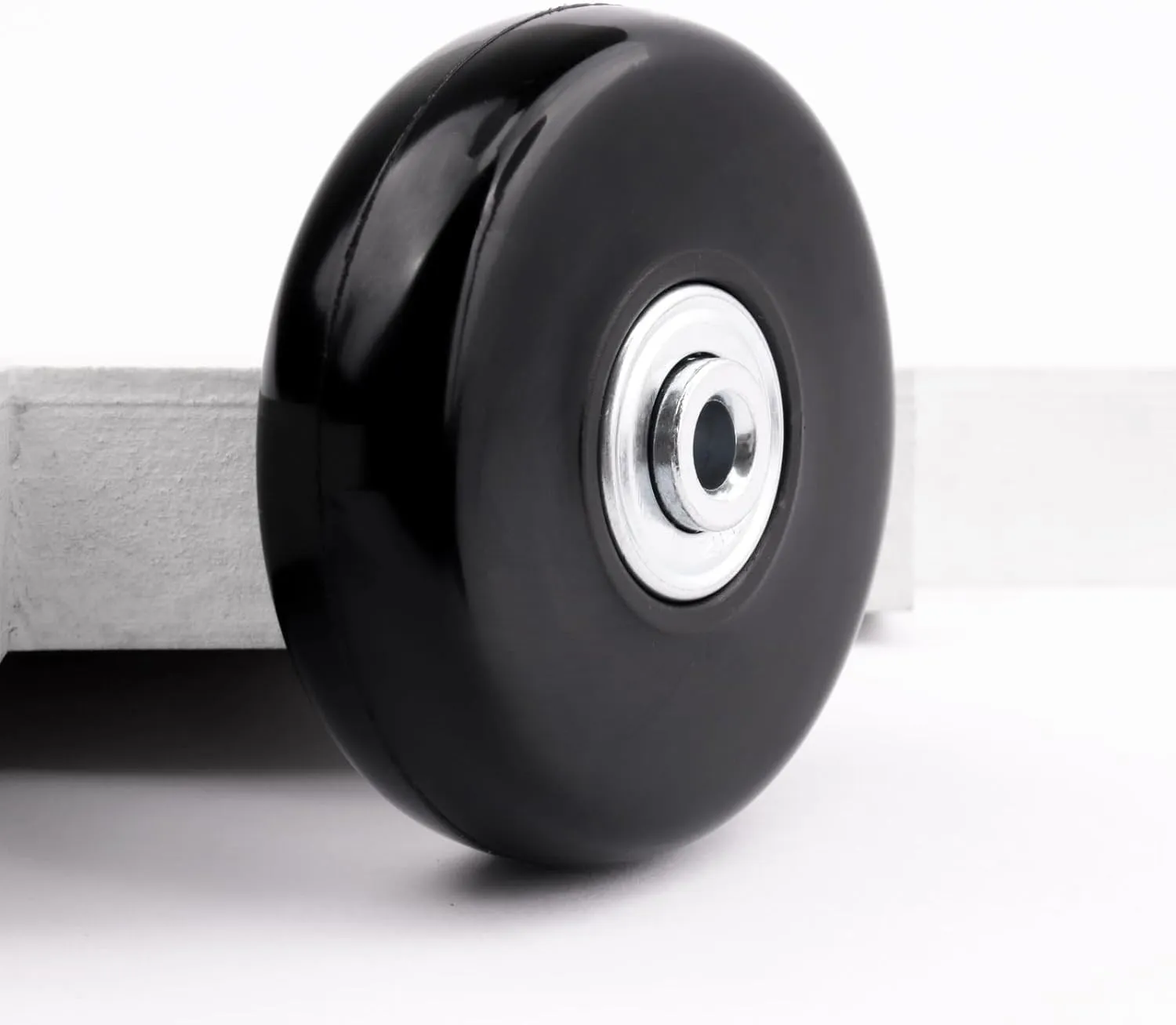50mm x 18mm Luggage Suitcase Replacement Wheels, Rubber Swivel Caster Bearings Repair Kit - Set of 4 with 608ZZ Inline Skate Replacement Wheels & 3 Axles