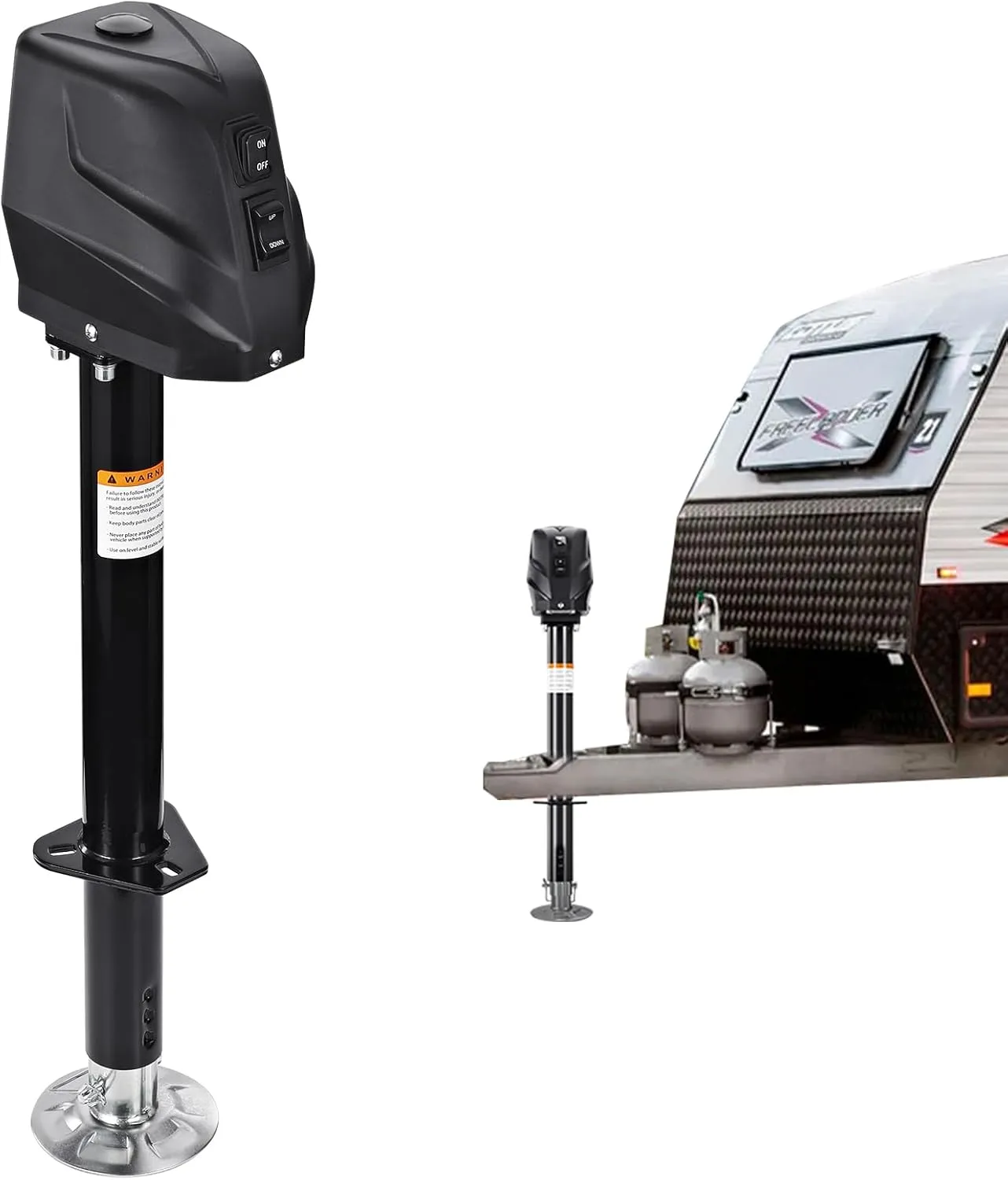 5500-7500lbs Electric A-Frame Trailer Jack, 23.2" Vertical Travel, 12V DC,for RV Trailer, Camper