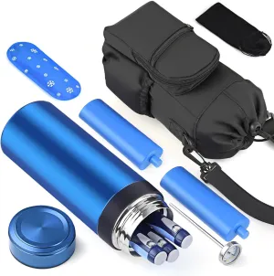 62H Insulin Cooler Travel Case, Medical Cooler,TSA Approved, 3-7 Pens Diabetes Travel Case for Insulin Pens & EpiPens, with Diabetic Travel Bags,Thermometer, 3 Gel Ice Packs, Anti-Freezing Bag