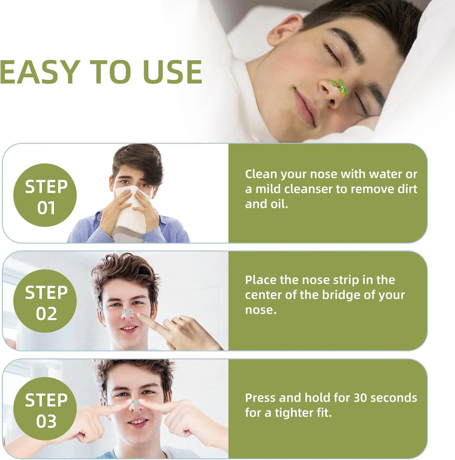 80 Pack Nasal Strips for Kids Breathing Strips 2.16 * 0.66'' Kids Nose Strips for Breathing Nose Strips Nose Strip Breathing Snoring Strips Nasal Strip for Snoring Nasal Strip