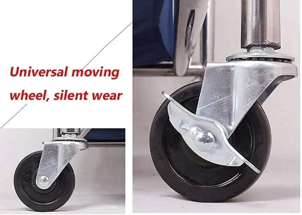 90L Trolley Rolling W?schesortierwagen W?schekorb auf R?dern Korb mit abnehmbaren Taschen für SCH?nheitssalon Hotel nützlich