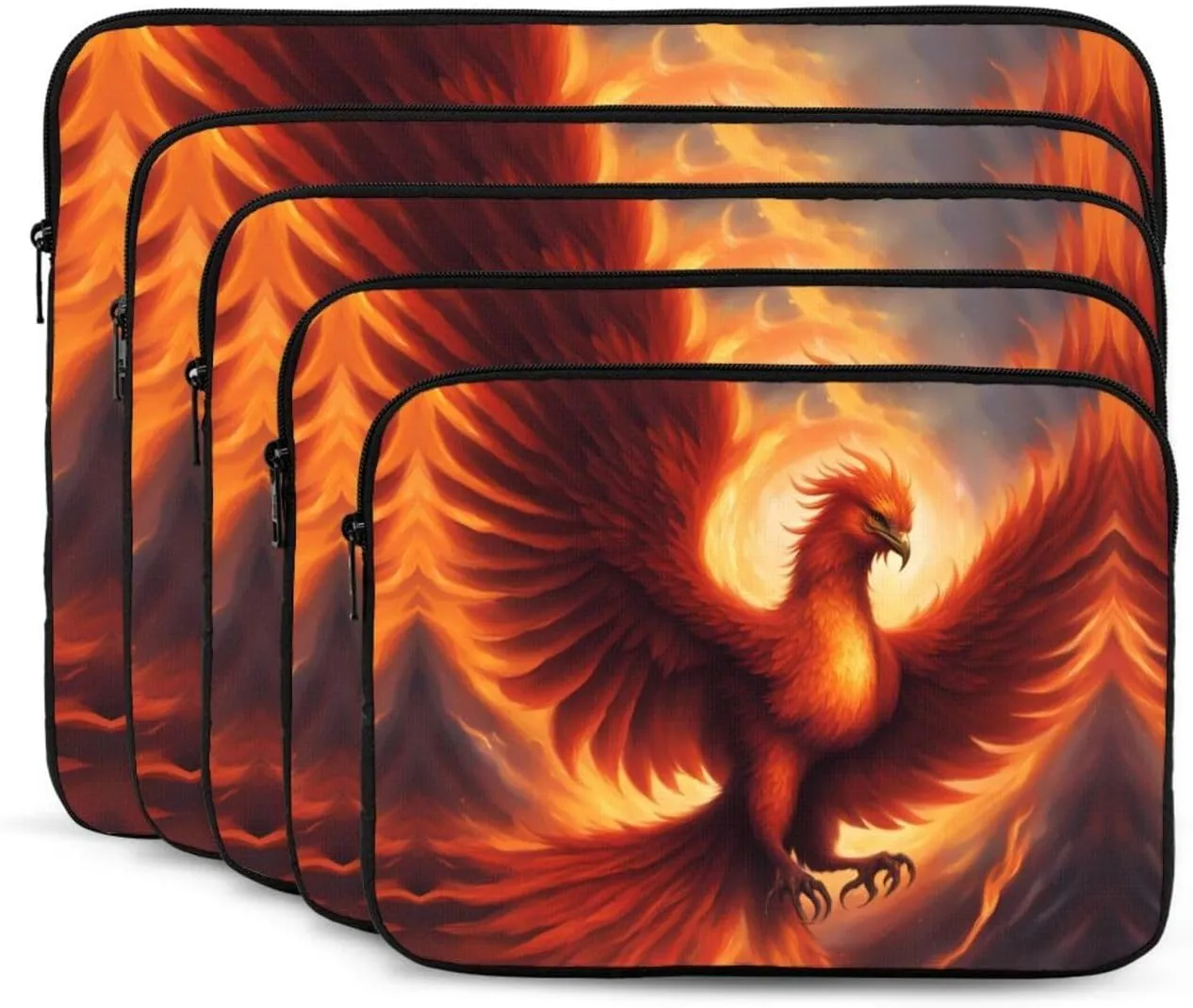 A Lovely Phoenix Pattern Shockproof Portable Laptop 13 inch Sleeve Bag for Men and Women - Ideal for Business Travel, School, and Daily Use