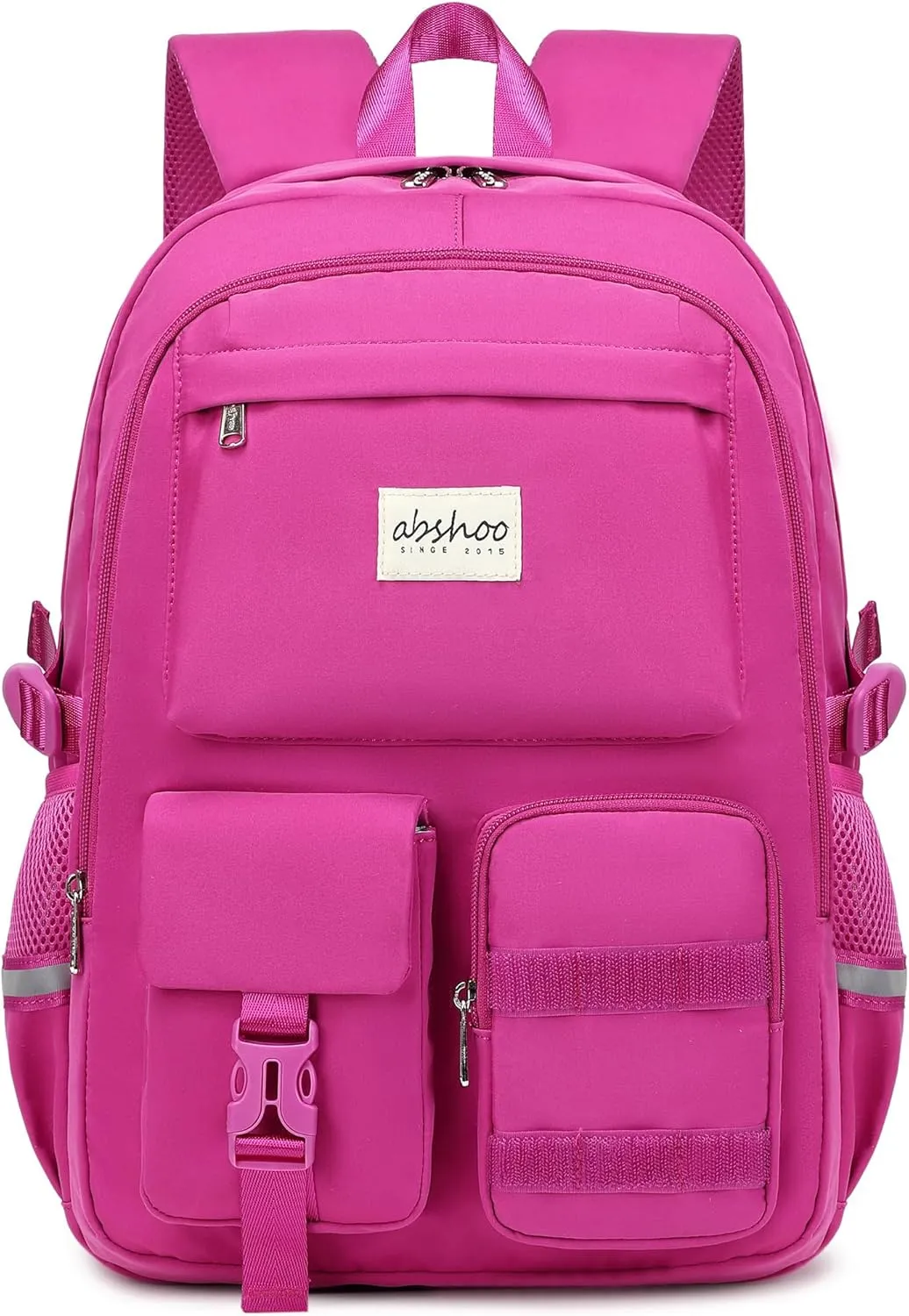 abshoo Big Student Laptop Backpack For College Women Middle High School Teen Girls Bookbag Travel Daypack (Hot Pink)
