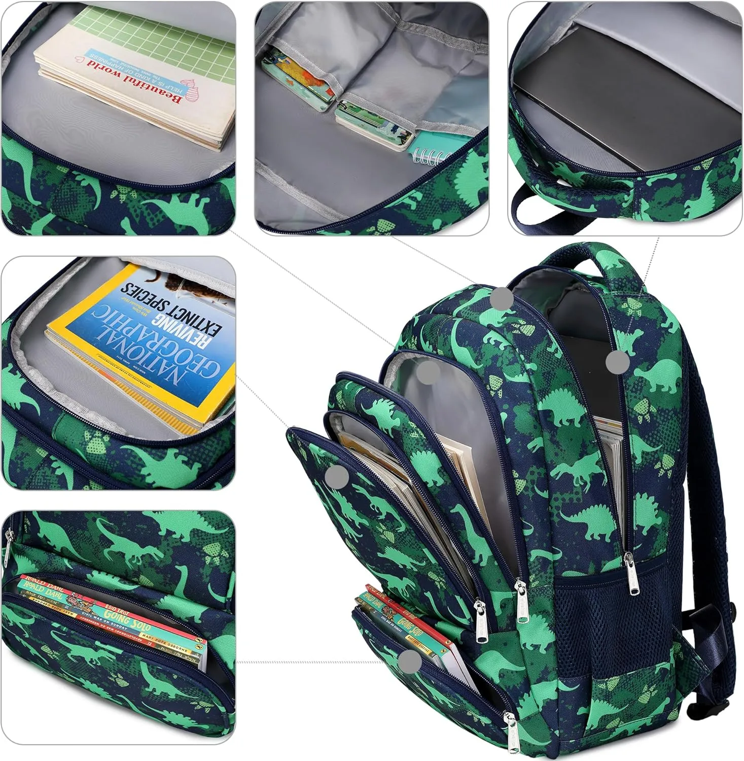abshoo Dinosaur Kids Backpack For School Boys Elementary Kindergarten Bookbag Lightweight School Bags (Dinosaur)