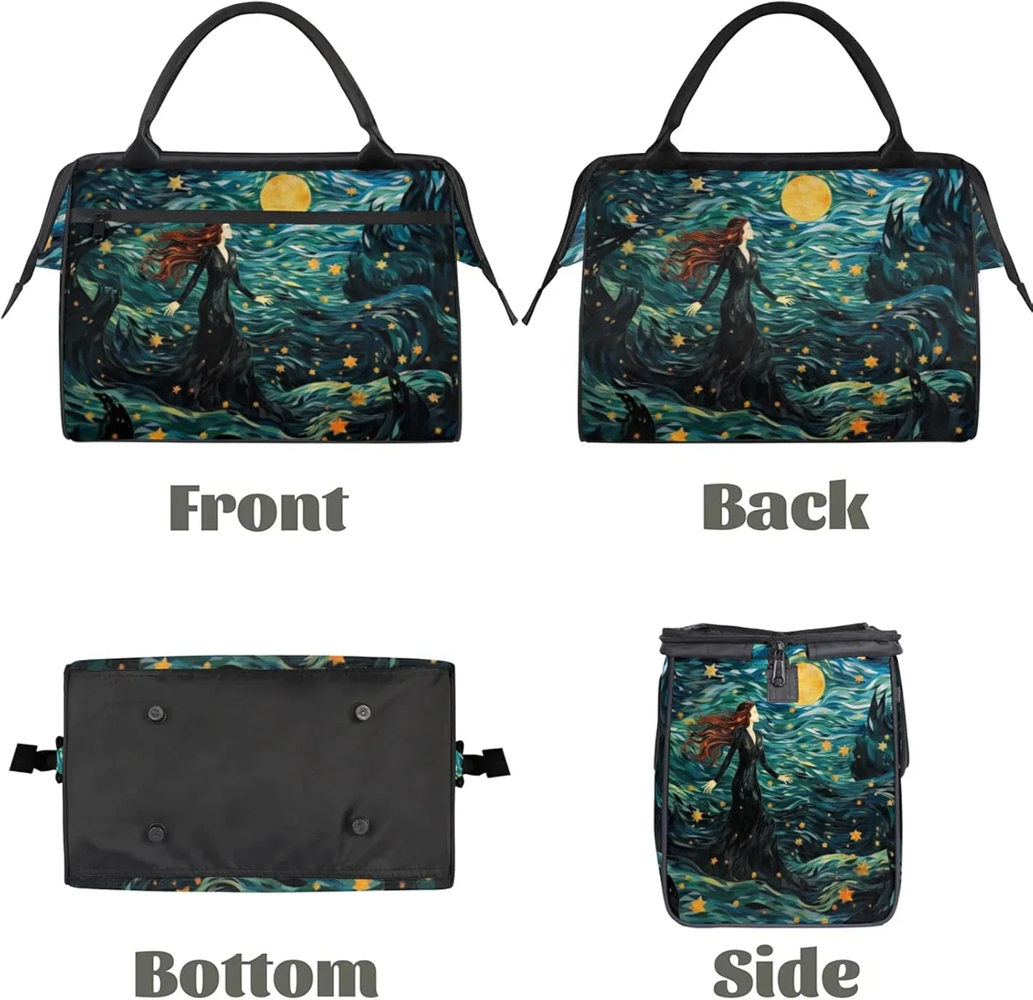 Abstract Beauty Green Large Travel Duffel Bag Gym Tote Bag for Women Men Waterproof Weekend Overnight Bag Carry On Tote Luggage with Pocket Personal Item Bags Sports Bag fit Travel Sports Gym Yoga
