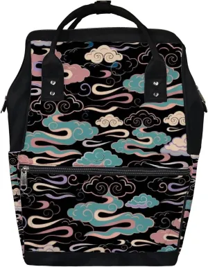 Abstract Cloud Diaper Bag Backpack Waterproof Backpack Baby Nappy Changing Bag for Travel Large Capacity Durable and Stylish for Woman