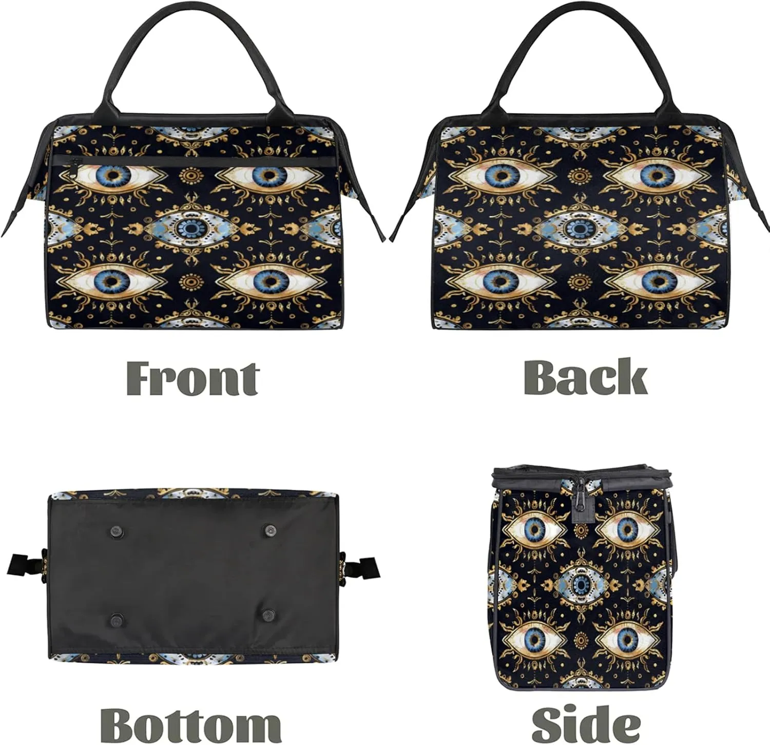 Abstract Devil Eye Cool Large Travel Duffel Bag Gym Tote Bag for Women Men Waterproof Weekend Overnight Bag Carry On Tote Luggage with Pocket Personal Item Bags Sports Bag fit Travel Sports Gym Yoga