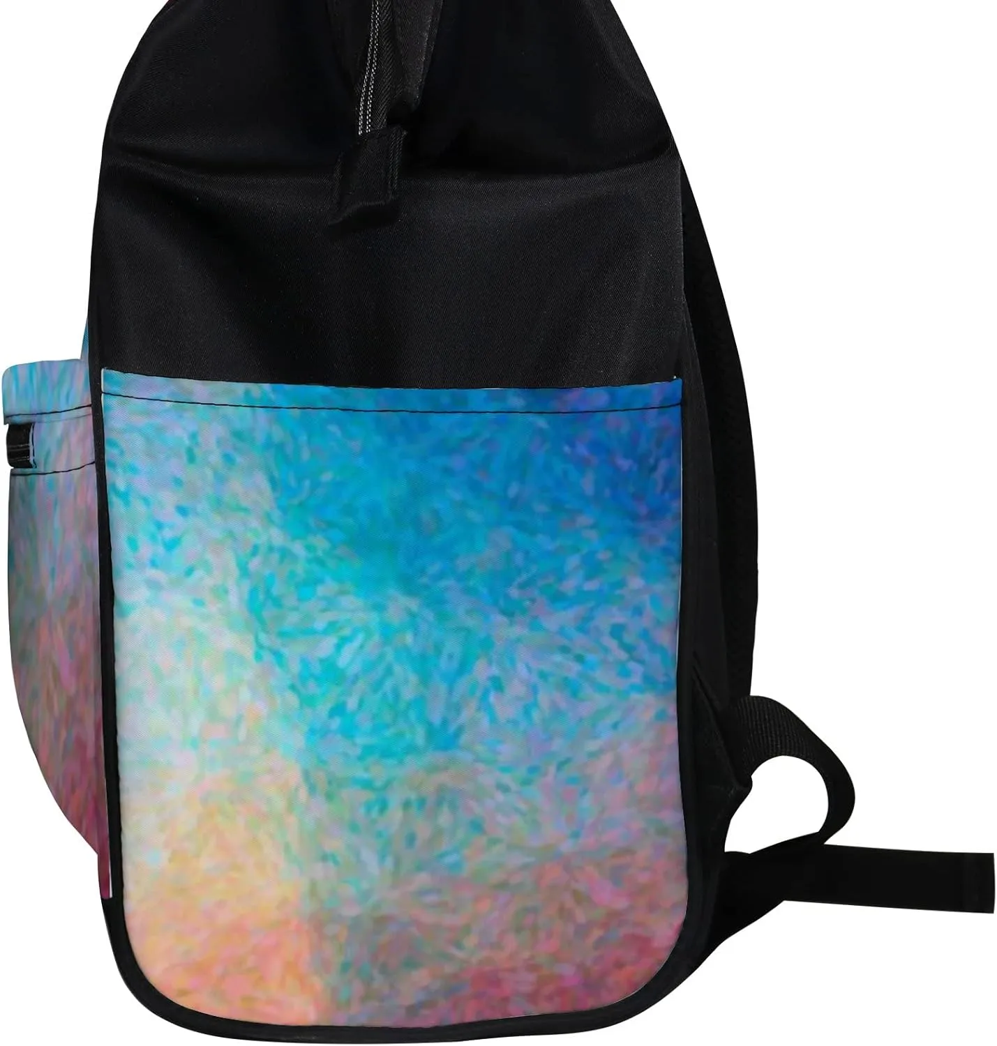 Abstract Illustration Blue Orange Red Impressionist Diaper Bag Backpack, waterproof backpack Baby Nappy Changing Bags Laptop Backpack for Travel, Large Capacity, Durable and Stylish for Woman and Men.
