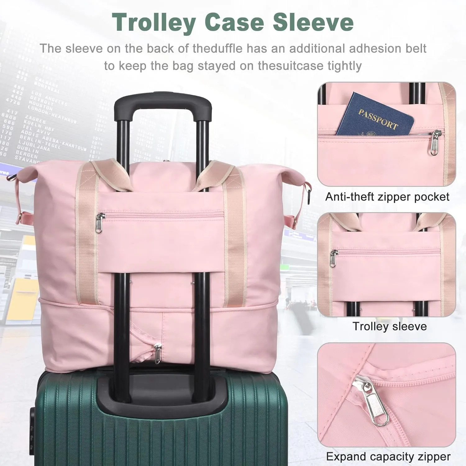 ACdream Large Travel Tote Bag, Duffle Weekender Overnight Carry On Luggage,