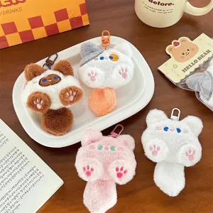 Adorable Plush Cat Doll Pendant Keychain for Backpacks School Bags Doll Keyring Decorative Gift